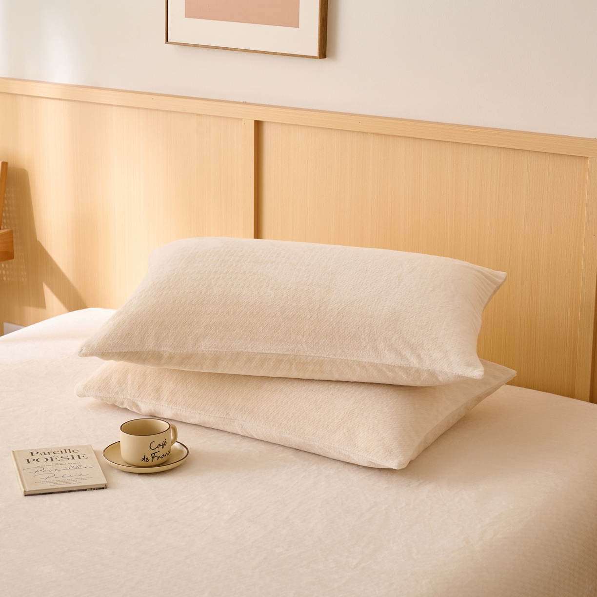 91家纺网 家纺一手货源 找家纺 早晨家纺 2025新款流星款高克重牛奶绒阳离子提花兔毛单床笠 流星-奶白