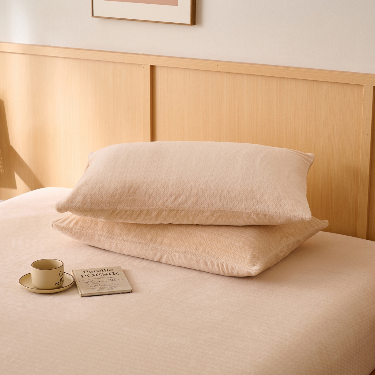 91家纺网 家纺一手货源 找家纺 早晨家纺 2025新款流星款高克重牛奶绒阳离子提花兔毛单床笠 流星-米驼