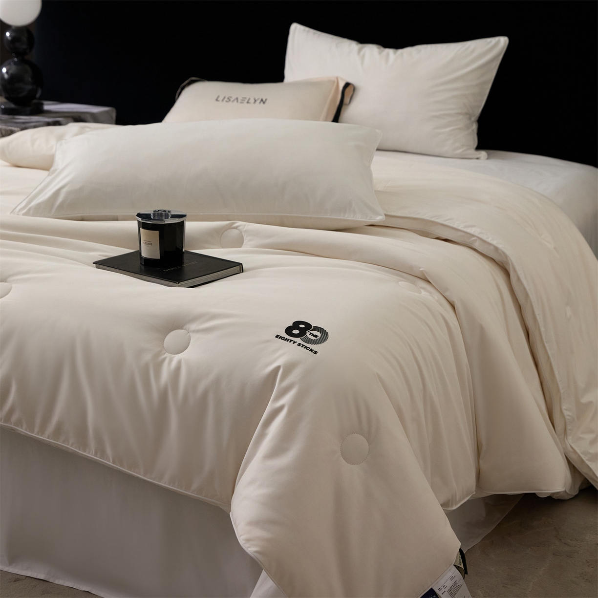 91家纺网 家纺一手货源 找家纺 （总）头等舱 2025新款全棉80支长绒棉纯色A类55大豆7A抗菌立体被（空镜）