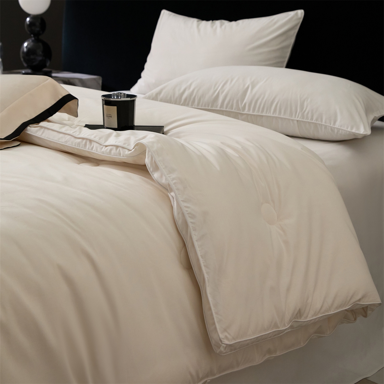 91家纺网 家纺一手货源 找家纺 （总）头等舱 2025新款全棉80支长绒棉纯色A类55大豆7A抗菌立体被（空镜）