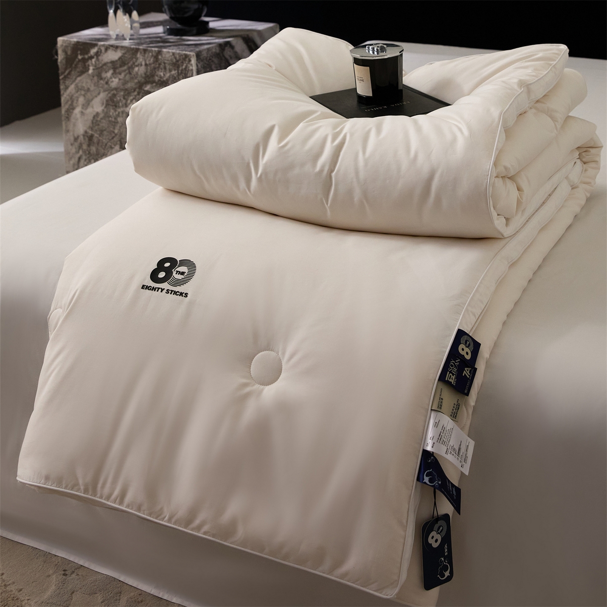 91家纺网 家纺一手货源 找家纺 （总）头等舱 2025新款全棉80支长绒棉纯色A类55大豆7A抗菌立体被（空镜）