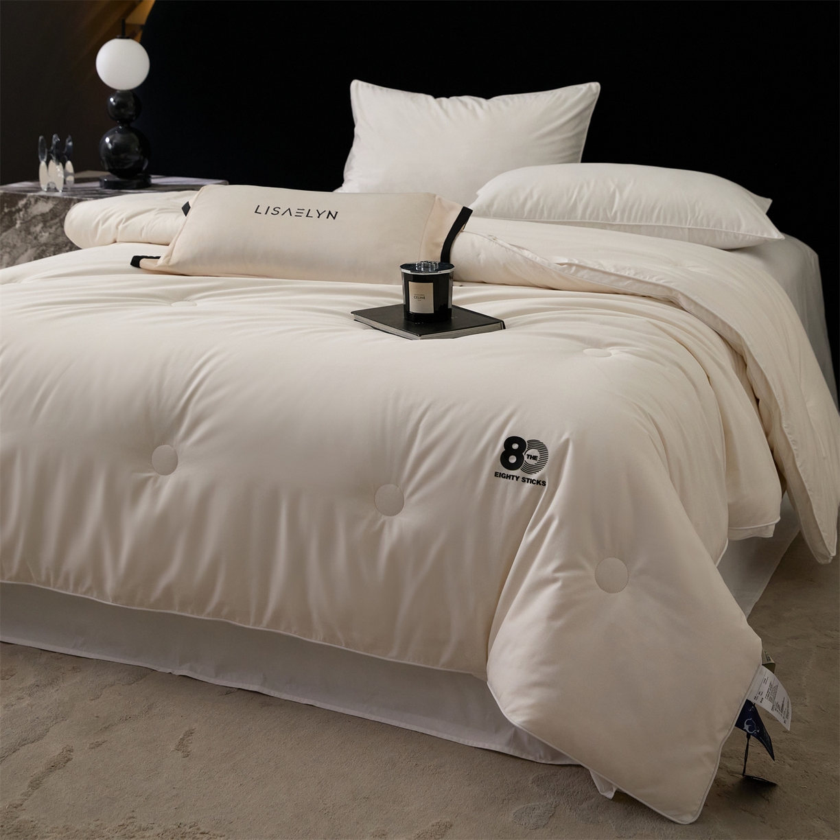 91家纺网 家纺一手货源 找家纺 （总）头等舱 2025新款全棉80支长绒棉纯色A类55大豆7A抗菌立体被（空镜）