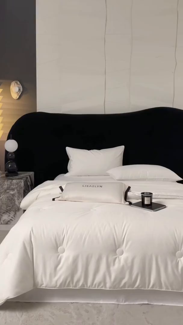 91家纺网 家纺一手货源 找家纺 （总）头等舱 2025新款全棉80支长绒棉纯色A类55大豆7A抗菌立体被（空镜）