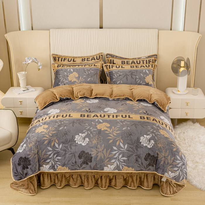 91家纺网 家纺一手货源 找家纺 （总）念家居 2025新款高克重牛奶绒四件套保暖四件套直播爆款电商爆款