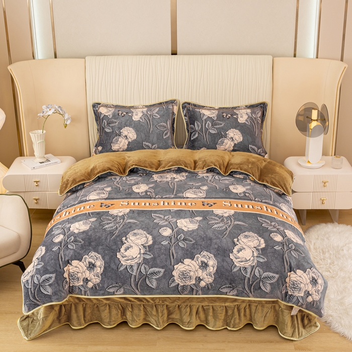 91家纺网 家纺一手货源 找家纺 （总）念家居 2025新款高克重牛奶绒四件套保暖四件套直播爆款电商爆款