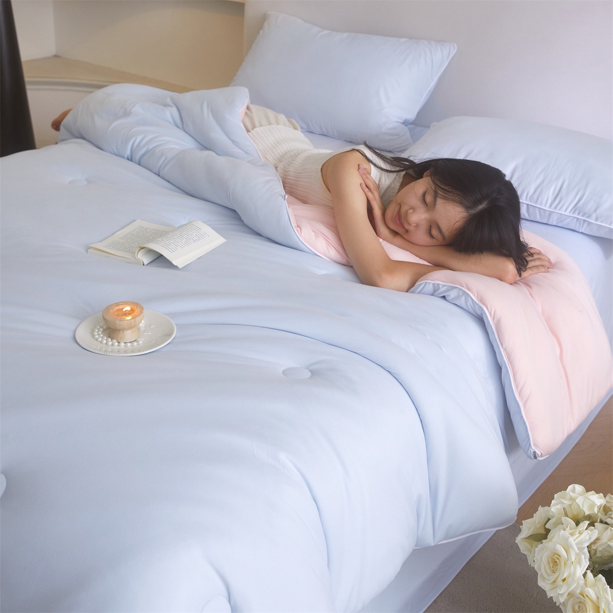 91家纺网 家纺一手货源 找家纺 （总）头等舱  2025新款锦氨A类凉感（165克）床笠 某姆同款	