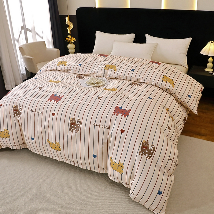 91家纺网 家纺一手货源 找家纺 （总）2025新款叶语系-全棉活性磨毛被套 保暖加厚印花纯棉磨毛被套单品被套单被套被罩斜纹