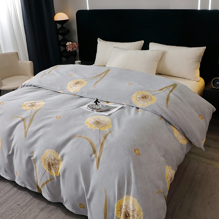 91家纺网 家纺一手货源 找家纺 （总）2025新款叶语系-全棉活性磨毛被套 保暖加厚印花纯棉磨毛被套单品被套单被套被罩斜纹