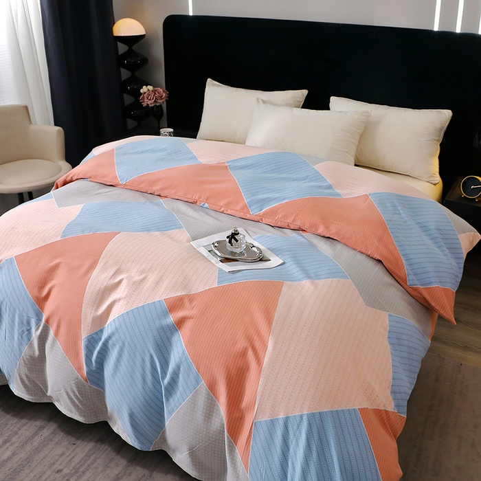 91家纺网 家纺一手货源 找家纺 （总）2025新款叶语系-全棉活性磨毛被套 保暖加厚印花纯棉磨毛被套单品被套单被套被罩斜纹