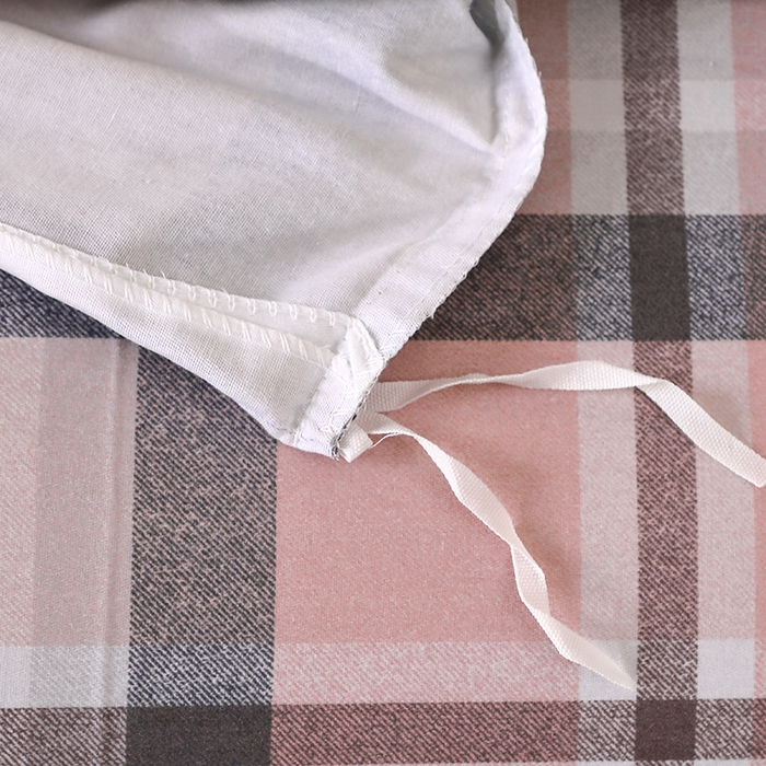 91家纺网 家纺一手货源 找家纺 晶缦家纺 2025叶语系·纯棉活性全棉磨毛单被套单品被套被套单件 方格恋曲