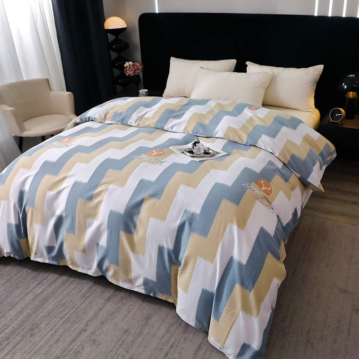 91家纺网 家纺一手货源 找家纺 晶缦家纺 2025叶语系·纯棉活性全棉磨毛单被套单品被套被套单件 菲尔顿蓝