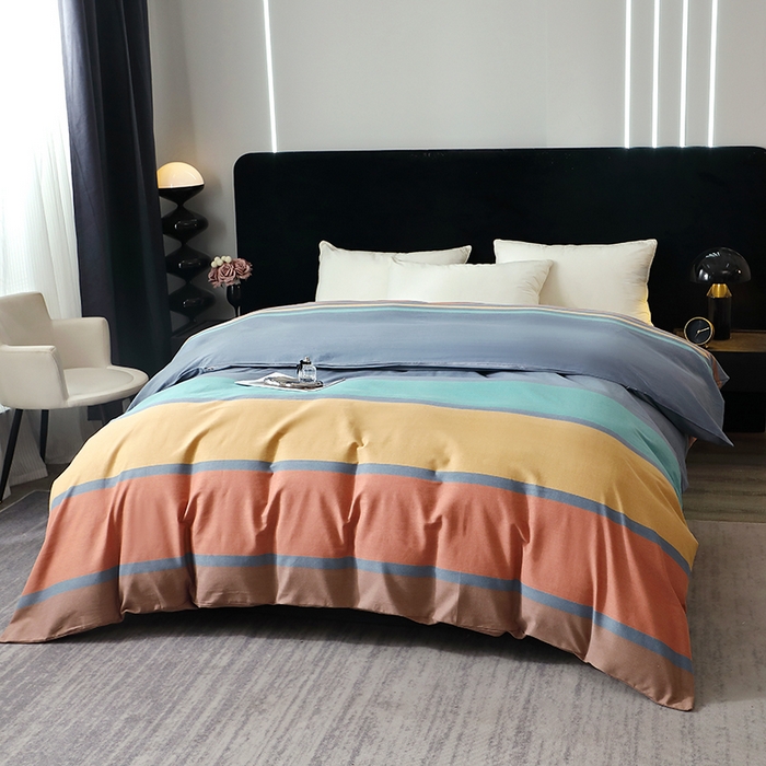 91家纺网 家纺一手货源 找家纺 晶缦家纺 2025叶语系·纯棉活性全棉磨毛单被套单品被套被套单件 风尚