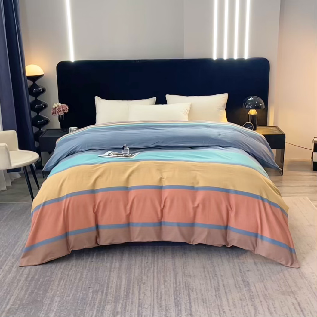 91家纺网 家纺一手货源 找家纺 晶缦家纺 2025叶语系·纯棉活性全棉磨毛单被套单品被套被套单件 风尚