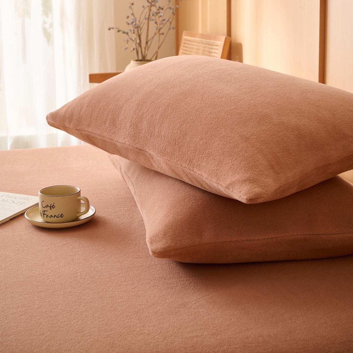 91家纺网 家纺一手货源 找家纺 （总）早晨家纺 2025新款华泰款高克重牛奶绒仿羊绒毛巾绣单床笠