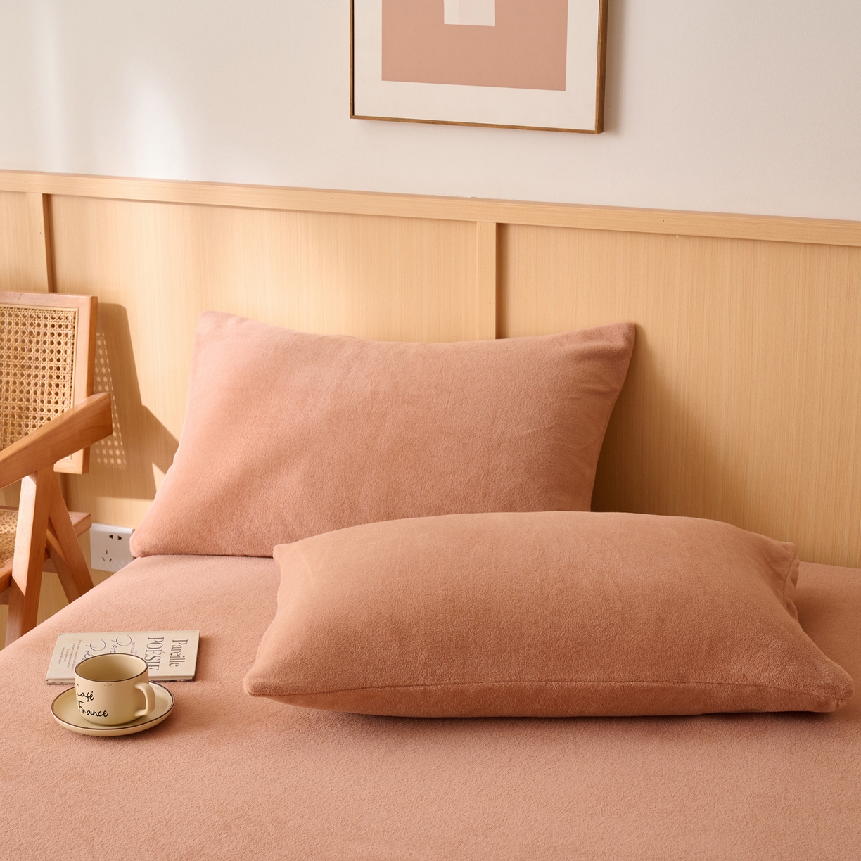 91家纺网 家纺一手货源 找家纺 （总）早晨家纺 2025新款华泰款高克重牛奶绒仿羊绒毛巾绣单床笠