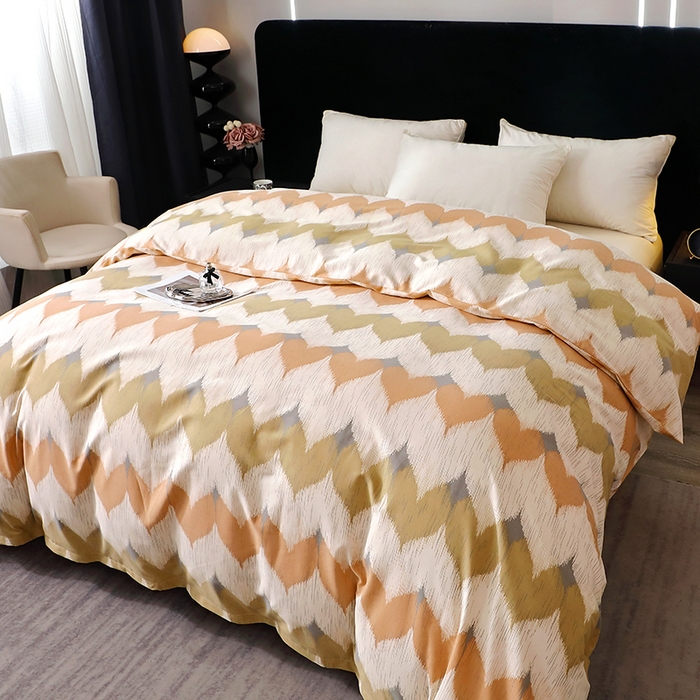 91家纺网 家纺一手货源 找家纺 晶缦家纺 2025叶语系·纯棉活性全棉磨毛单被套单品被套被套单件 浪漫味道桔