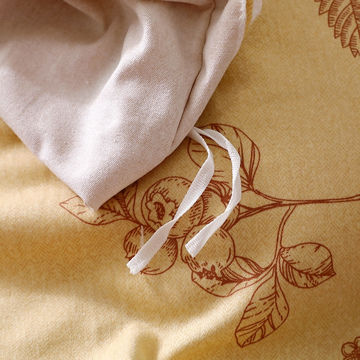 91家纺网 家纺一手货源 找家纺 晶缦家纺 2025叶语系·纯棉活性全棉磨毛单被套单品被套被套单件 绿风铃-桔