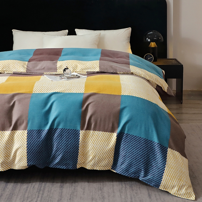 91家纺网 家纺一手货源 找家纺 晶缦家纺 2025叶语系·纯棉活性全棉磨毛单被套单品被套被套单件 魔方城