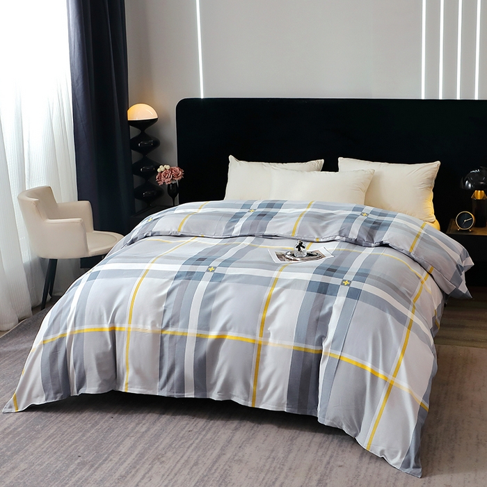 91家纺网 家纺一手货源 找家纺 晶缦家纺 2025叶语系·纯棉活性全棉磨毛单被套单品被套被套单件 莫利格-蓝