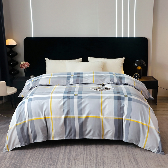 91家纺网 家纺一手货源 找家纺 晶缦家纺 2025叶语系·纯棉活性全棉磨毛单被套单品被套被套单件 莫利格-蓝