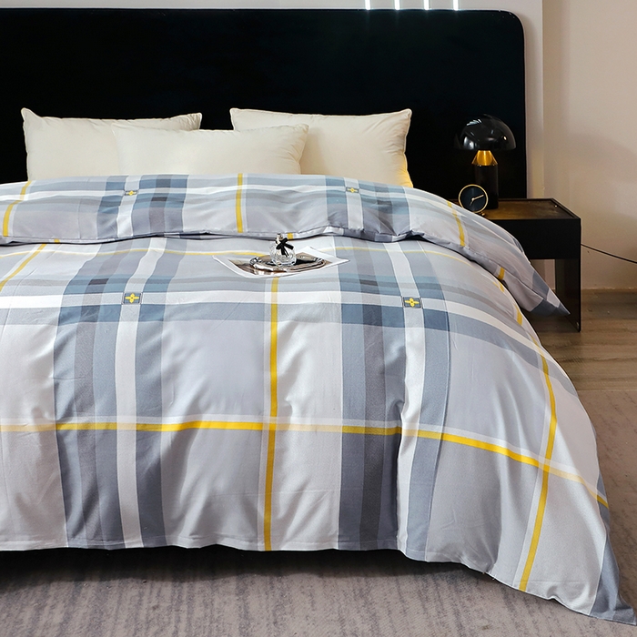 91家纺网 家纺一手货源 找家纺 晶缦家纺 2025叶语系·纯棉活性全棉磨毛单被套单品被套被套单件 莫利格-蓝