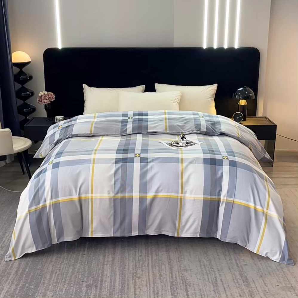 91家纺网 家纺一手货源 找家纺 晶缦家纺 2025叶语系·纯棉活性全棉磨毛单被套单品被套被套单件 莫利格-蓝