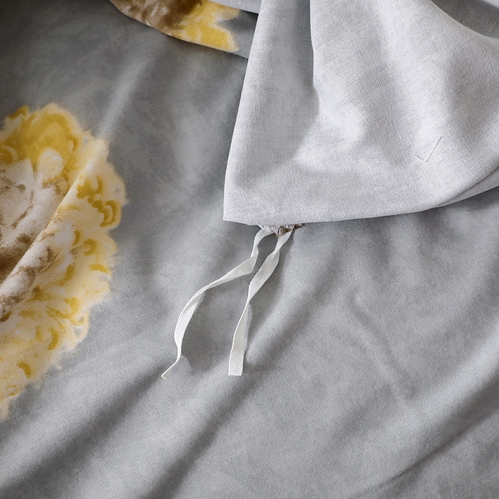 91家纺网 家纺一手货源 找家纺 晶缦家纺 2025叶语系·纯棉活性全棉磨毛单被套单品被套被套单件 清浅蒲英灰