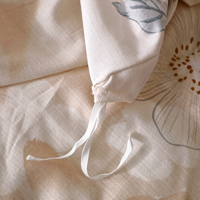 91家纺网 家纺一手货源 找家纺 晶缦家纺 2025叶语系·纯棉活性全棉磨毛单被套单品被套被套单件 如月花梦咖