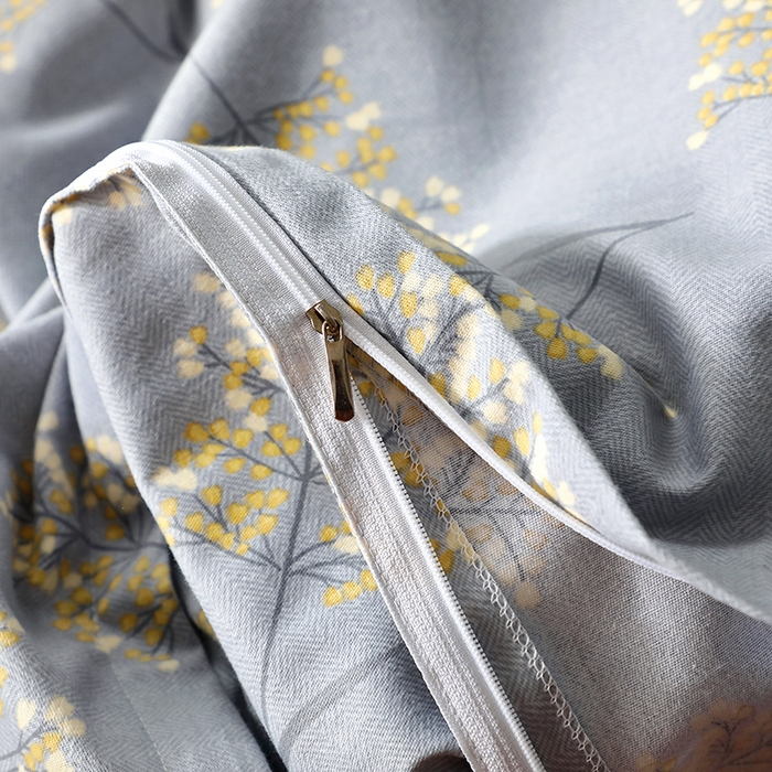 91家纺网 家纺一手货源 找家纺 晶缦家纺 2025叶语系·纯棉活性全棉磨毛单被套单品被套被套单件 絮语 绿