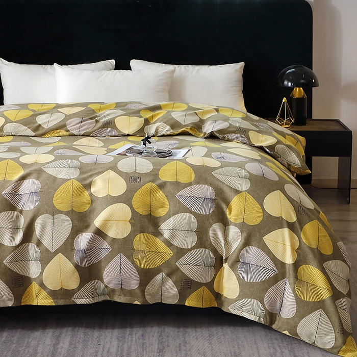 91家纺网 家纺一手货源 找家纺 晶缦家纺 2025叶语系·纯棉活性全棉磨毛单被套单品被套被套单件 叶语聆风