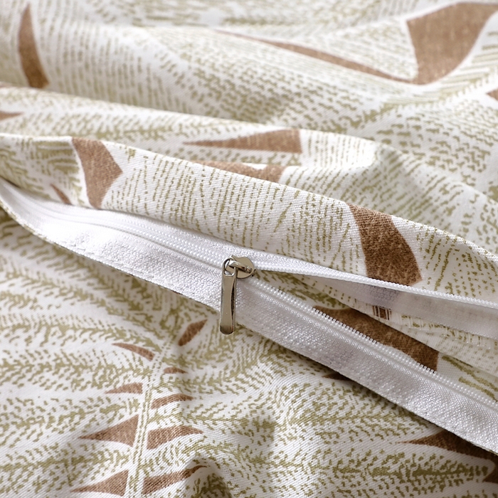 91家纺网 家纺一手货源 找家纺 晶缦家纺 2025叶语系·纯棉活性全棉磨毛单被套单品被套被套单件 叶之恋咖