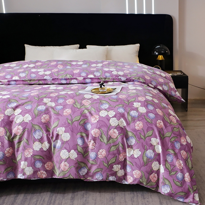 91家纺网 家纺一手货源 找家纺 晶缦家纺 2025叶语系·纯棉活性全棉磨毛单被套单品被套被套单件 拥抱花季