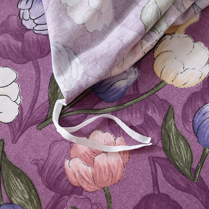 91家纺网 家纺一手货源 找家纺 晶缦家纺 2025叶语系·纯棉活性全棉磨毛单被套单品被套被套单件 拥抱花季