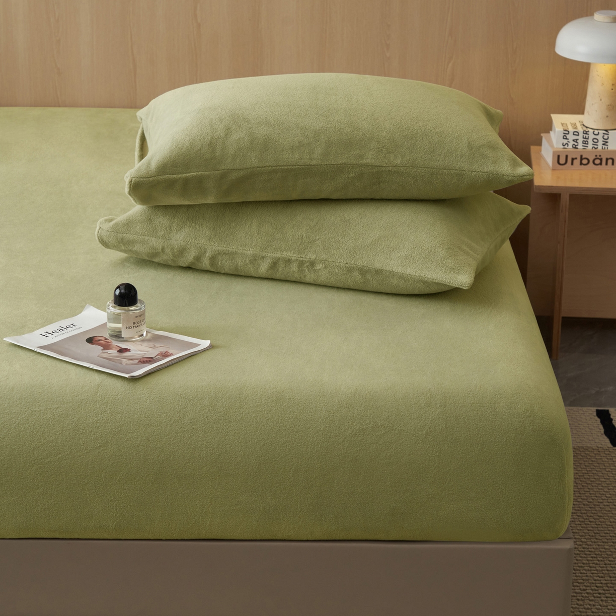 91家纺网 家纺一手货源 找家纺 （总）早晨家纺 2025新款高克重牛奶绒纯色单床笠