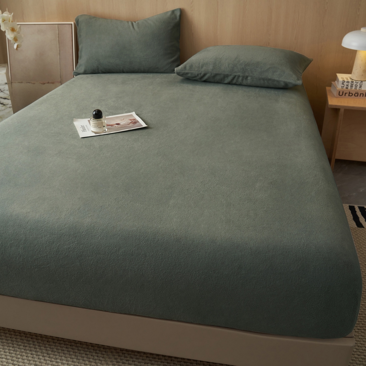 91家纺网 家纺一手货源 找家纺 早晨家纺 2025新款高克重牛奶绒纯色单床笠 牛奶绒-高级灰