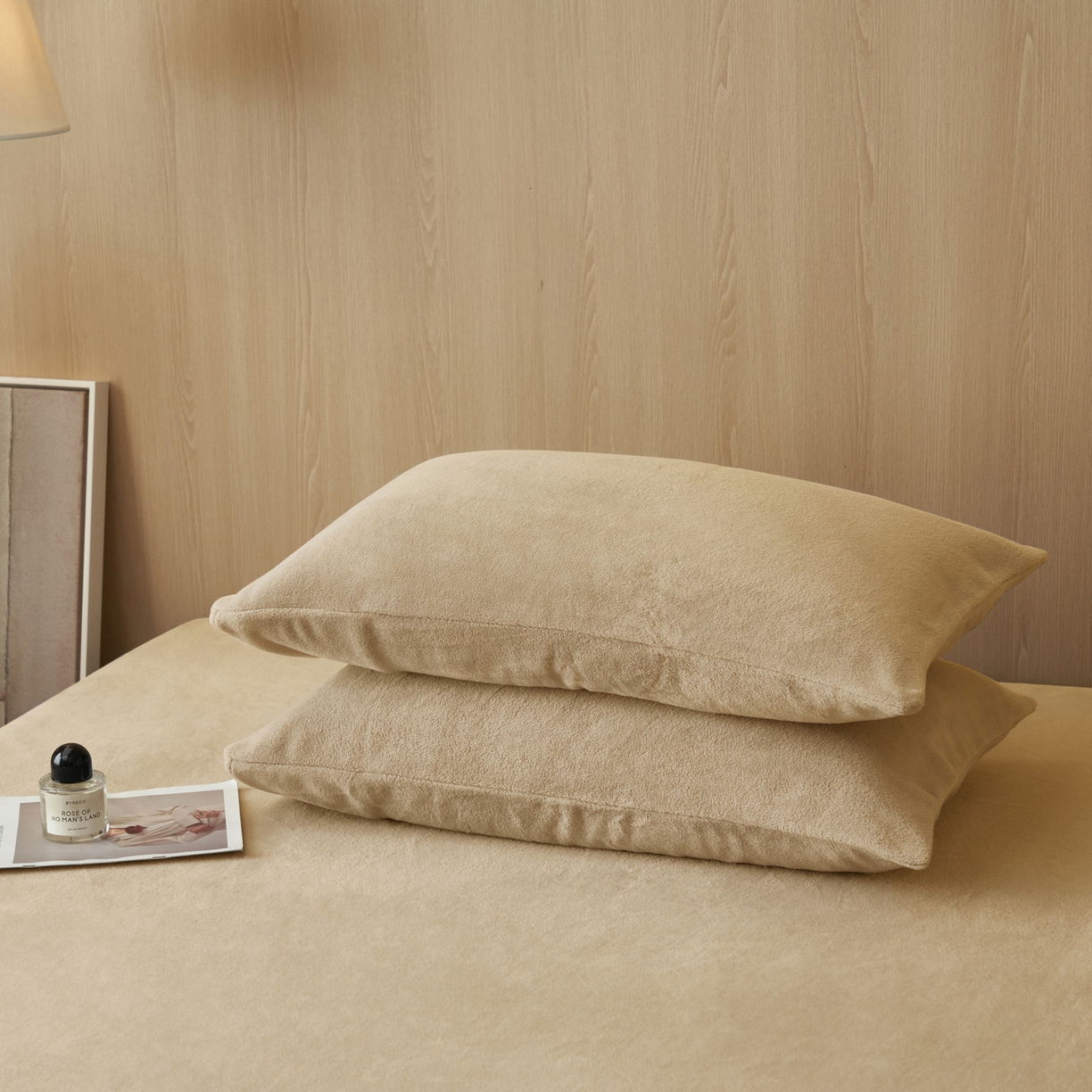 91家纺网 家纺一手货源 找家纺 早晨家纺 2025新款高克重牛奶绒纯色单床笠 牛奶绒-米驼