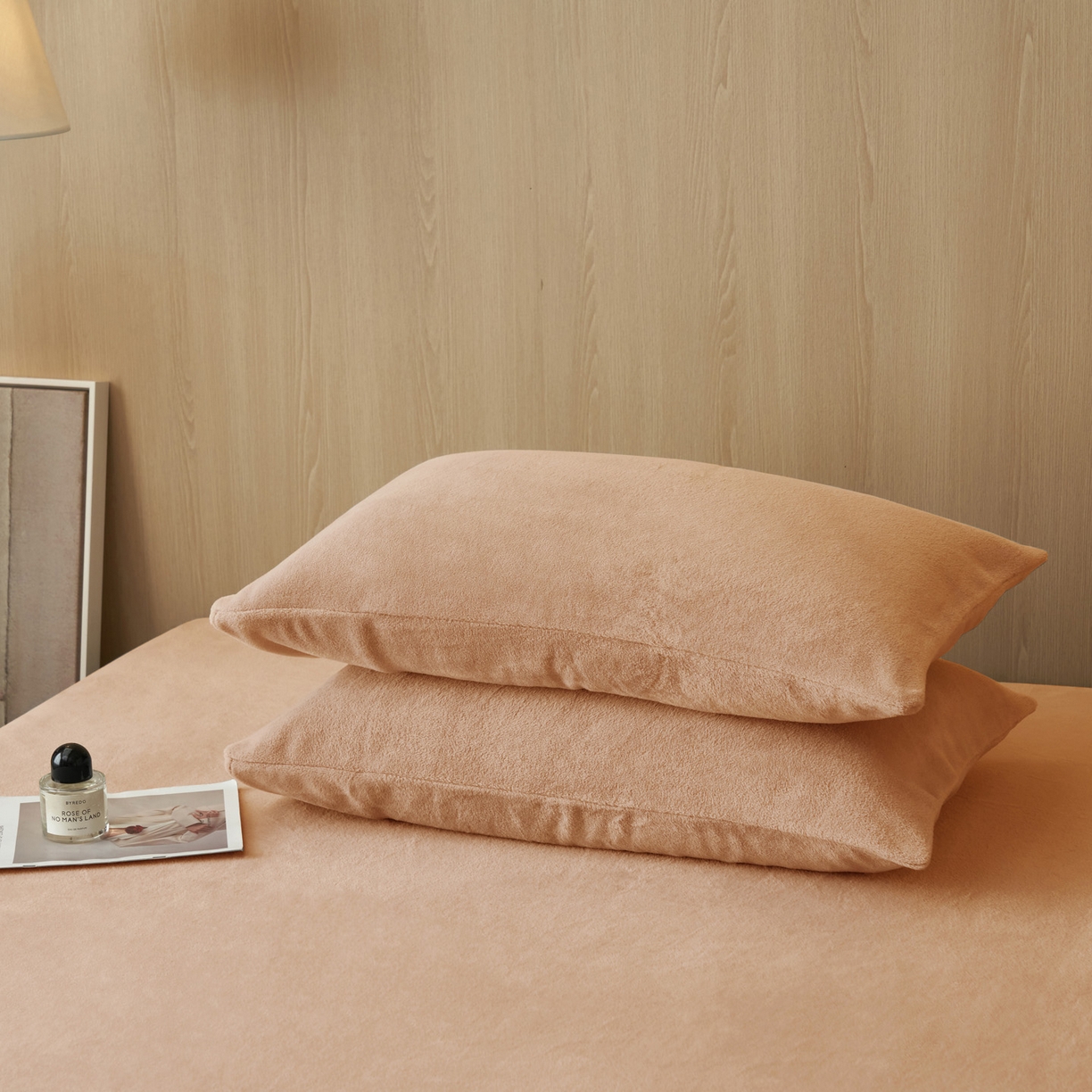 91家纺网 家纺一手货源 找家纺 早晨家纺 2025新款高克重牛奶绒纯色单床笠 牛奶绒-橘色