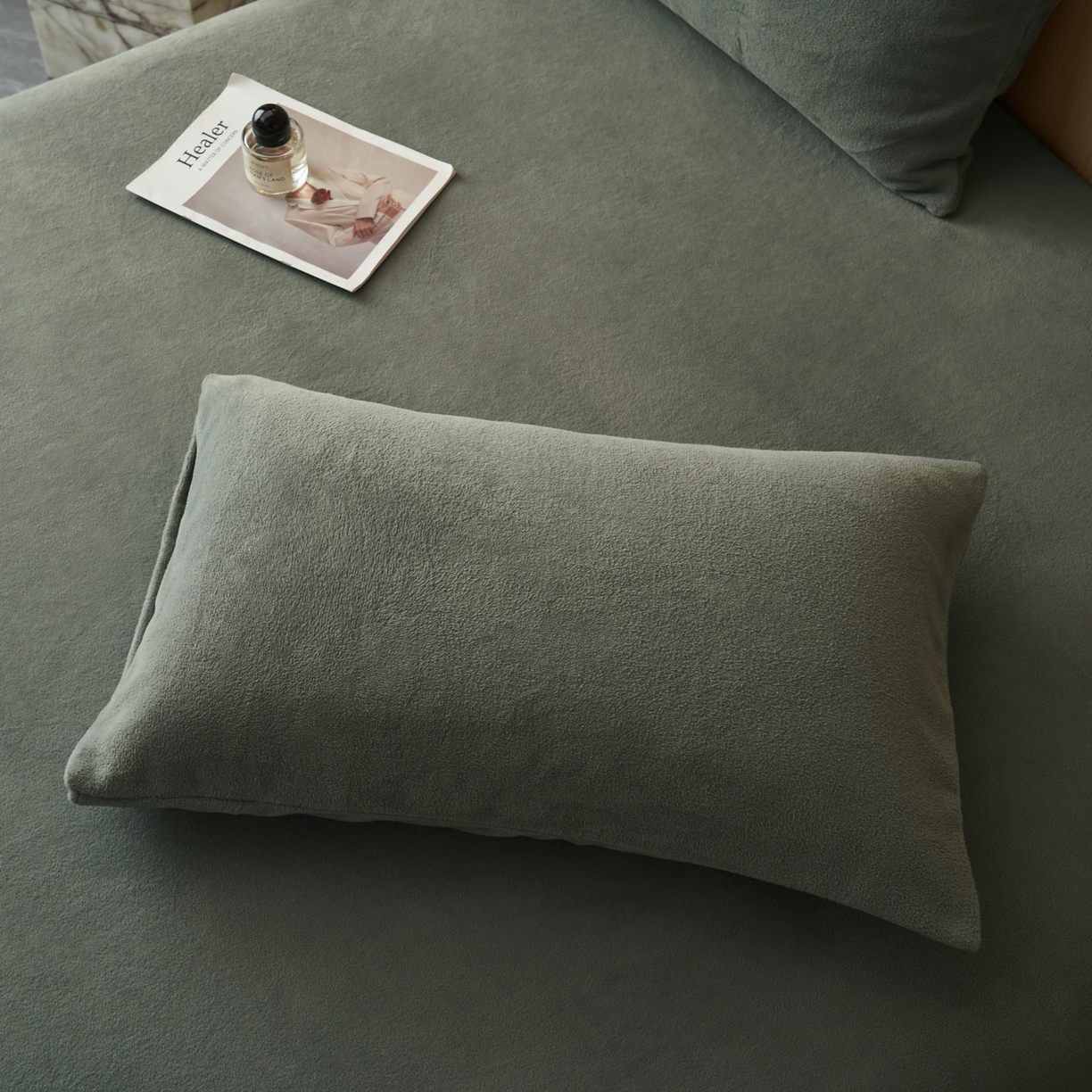 91家纺网 家纺一手货源 找家纺 早晨家纺 2025新款高克重牛奶绒纯色单床笠 牛奶绒-高级灰