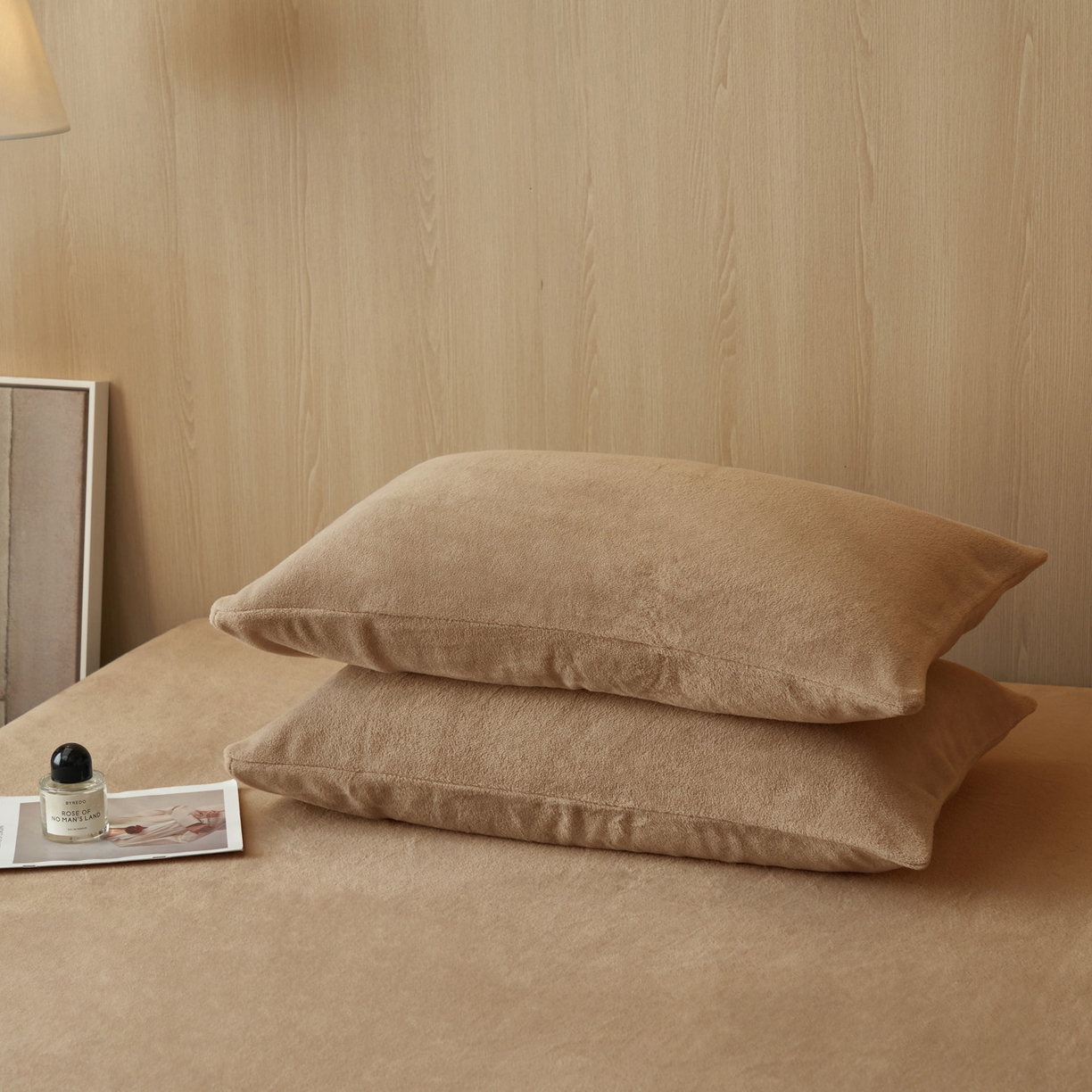 91家纺网 家纺一手货源 找家纺 早晨家纺 2025新款高克重牛奶绒纯色单床笠 牛奶绒-奶茶咖