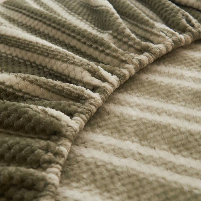 91家纺网 家纺一手货源 找家纺 早晨家纺 2025新款豆豆款高克重牛奶绒菠萝格无印风床笠 豆豆绒-绿条