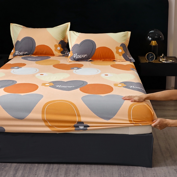 91家纺网 家纺一手货源 找家纺 （总）2025新款叶语系-活性全棉磨毛床笠 加厚保暖印花纯棉磨毛床笠单床笠单品床笠单件斜纹