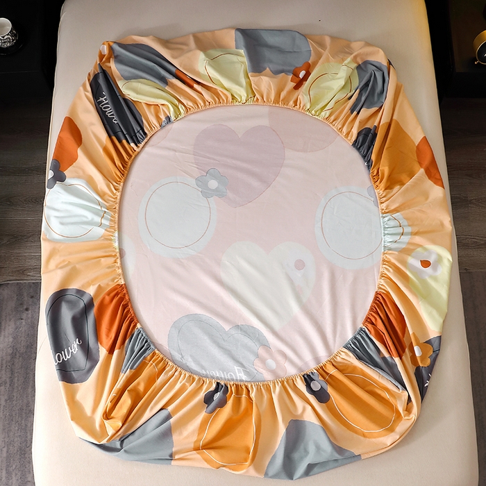 91家纺网 家纺一手货源 找家纺 （总）2025新款叶语系-活性全棉磨毛床笠 加厚保暖印花纯棉磨毛床笠单床笠单品床笠单件斜纹