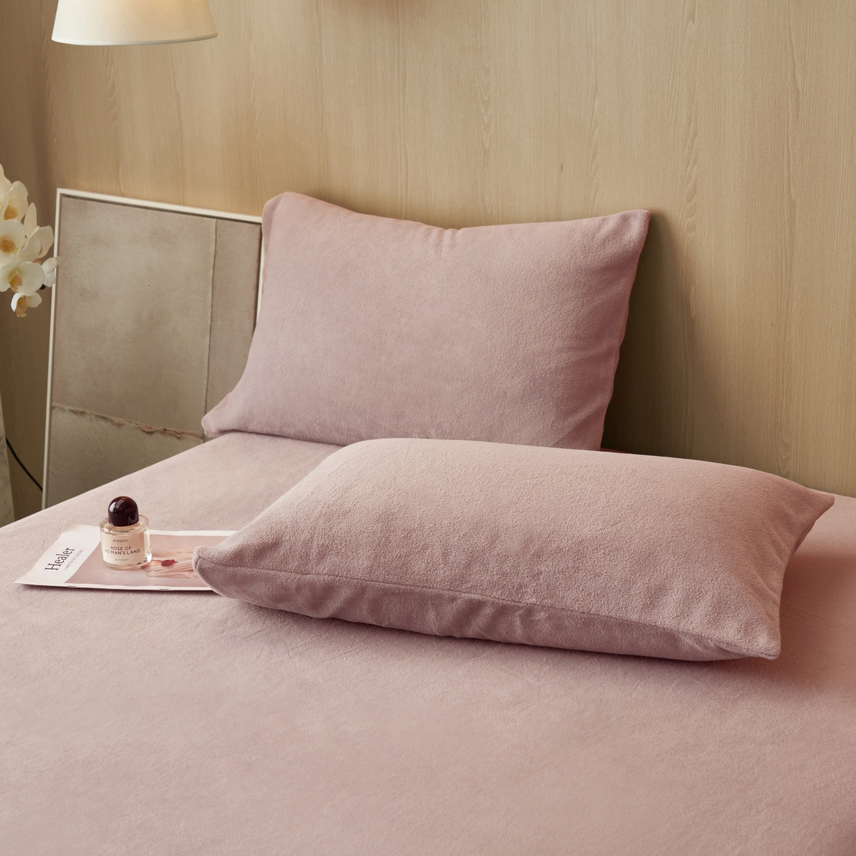 91家纺网 家纺一手货源 找家纺 早晨家纺 2025新款高克重牛奶绒纯色单床笠 牛奶绒-豆沙