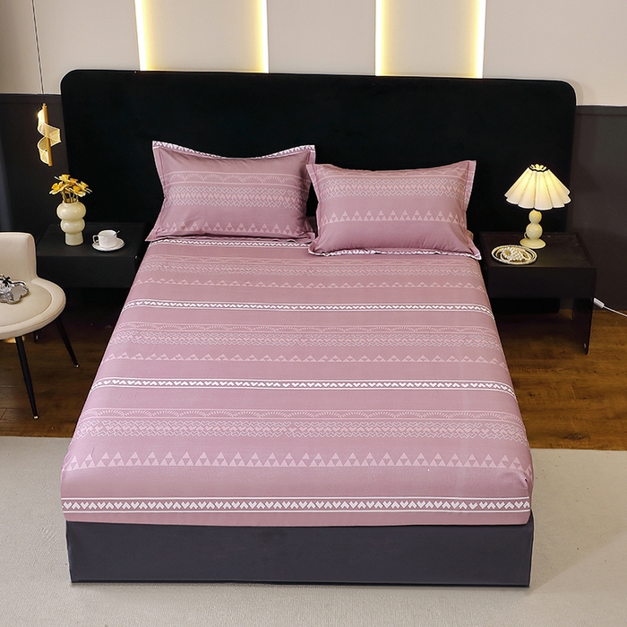 91家纺网 家纺一手货源 找家纺 （总）2025新款叶语系-活性全棉磨毛床笠 加厚保暖印花纯棉磨毛床笠单床笠单品床笠单件斜纹