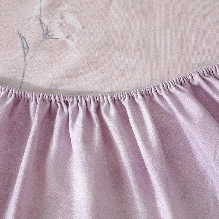 91家纺网 家纺一手货源 找家纺 晶缦家纺 2025叶语系·纯棉活性全棉磨毛单笠单品床笠床笠单件 兰菲尼粉