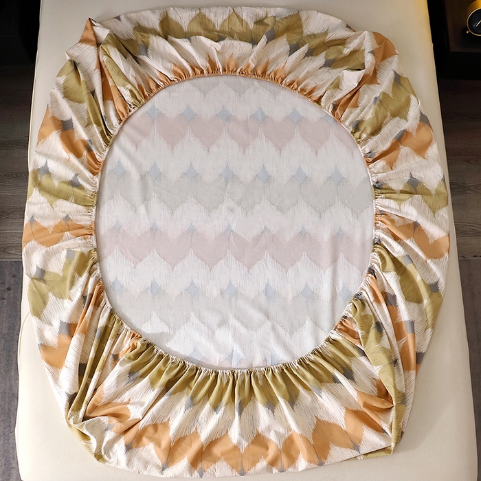 91家纺网 家纺一手货源 找家纺 晶缦家纺 2025叶语系·纯棉活性全棉磨毛单笠单品床笠床笠单件 浪漫味道桔