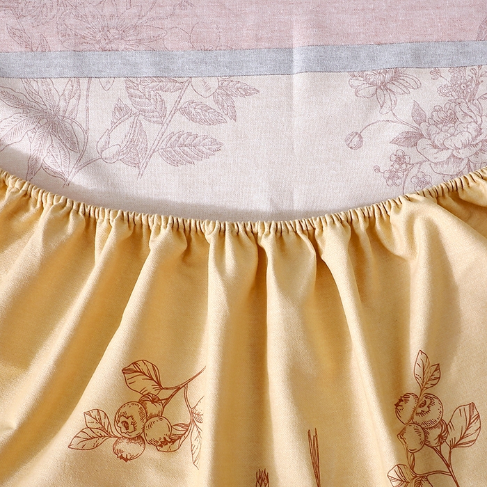 91家纺网 家纺一手货源 找家纺 晶缦家纺 2025叶语系·纯棉活性全棉磨毛单笠单品床笠床笠单件 绿风铃-桔