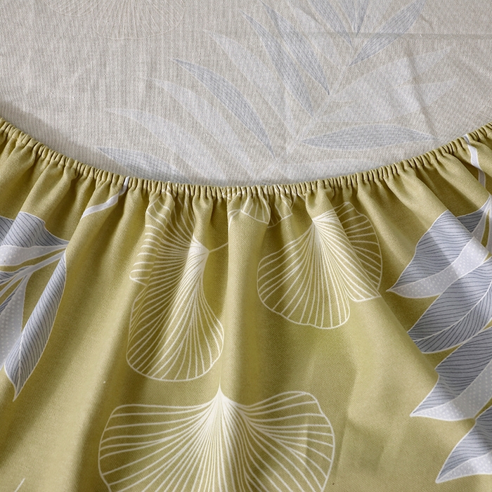 91家纺网 家纺一手货源 找家纺 晶缦家纺 2025叶语系·纯棉活性全棉磨毛单笠单品床笠床笠单件 迷迭香黄