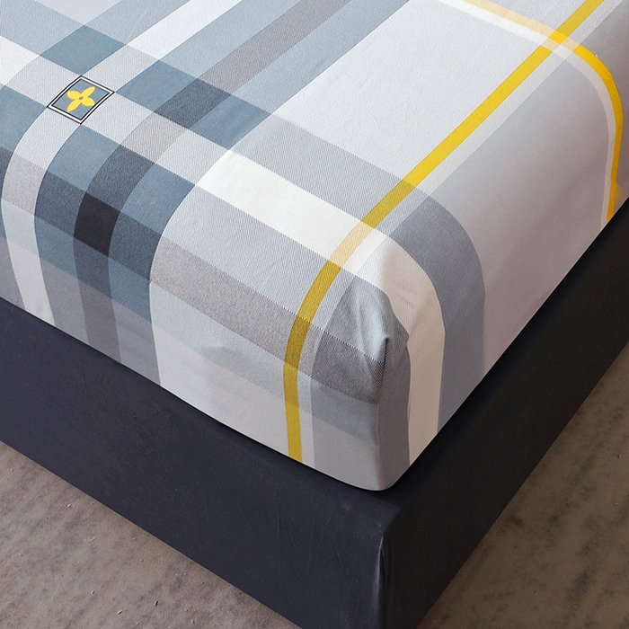 91家纺网 家纺一手货源 找家纺 晶缦家纺 2025叶语系·纯棉活性全棉磨毛单笠单品床笠床笠单件 莫利格-蓝