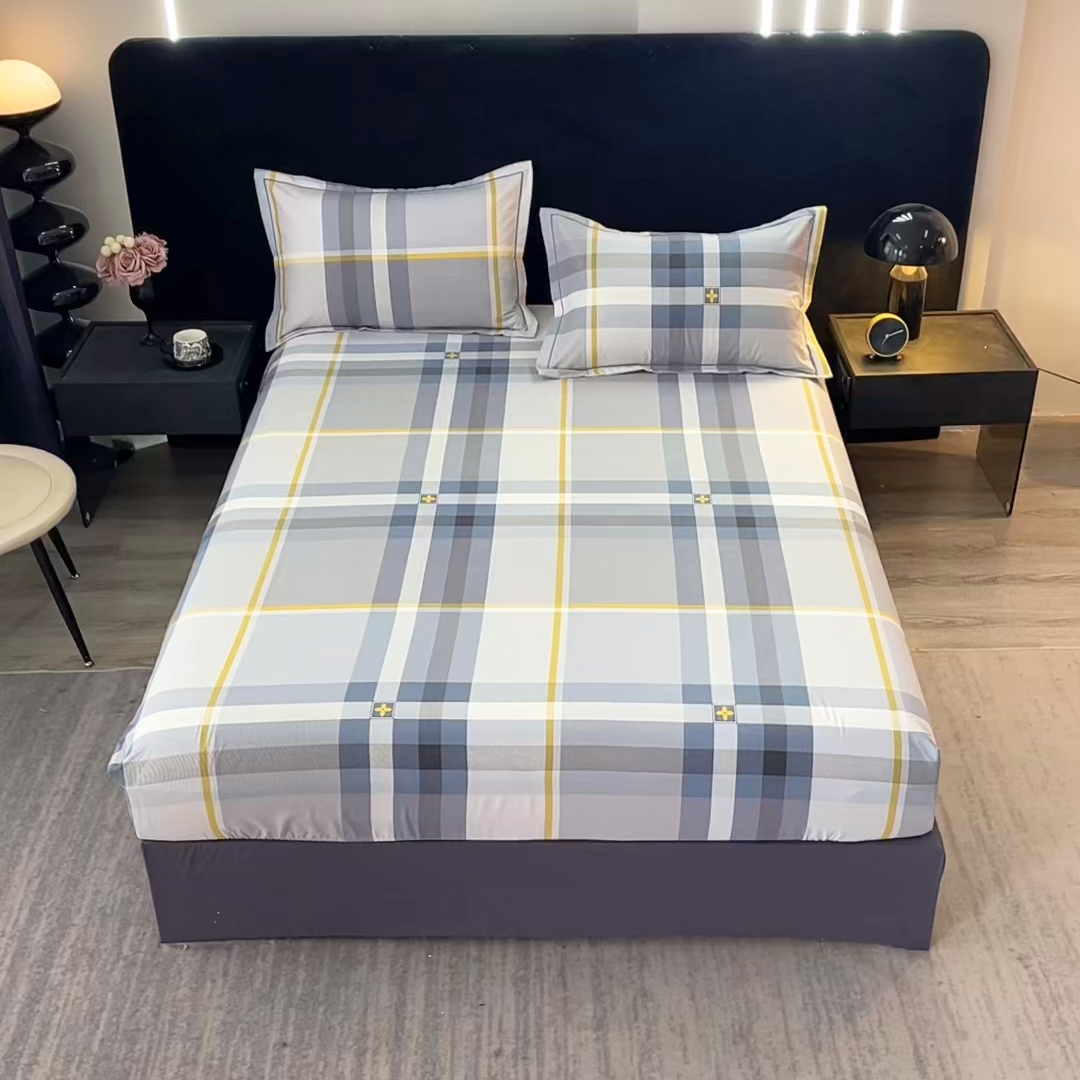 91家纺网 家纺一手货源 找家纺 晶缦家纺 2025叶语系·纯棉活性全棉磨毛单笠单品床笠床笠单件 莫利格-蓝